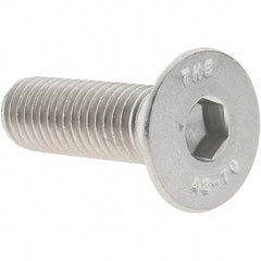 Value Collection - M12x1.75 Metric Coarse Hex Socket Drive, 90° Flat Screw - Grade 18-8 & Austenitic A2 Stainless Steel, Partially Threaded, 40mm OAL - Eagle Tool & Supply