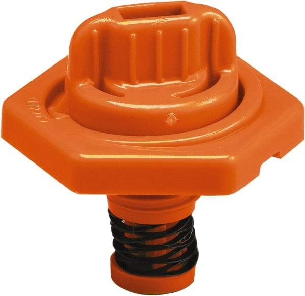 Trico - 4 Gal Capacity Polyethylene Oil Storage System - 7" Straight Spout, Orange - Eagle Tool & Supply