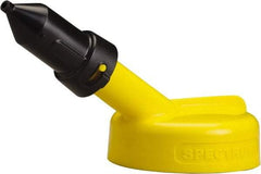 Trico - 4 Gal Capacity Polyethylene Oil Storage System - 1/4" Tip OD, 7" Straight Spout, Yellow - Eagle Tool & Supply