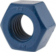 Value Collection - 7/8-9 UNC Steel Right Hand Heavy Hex Nut - 1-7/16" Across Flats, 0.8594" High, Zinc-Plated Finish - Eagle Tool & Supply