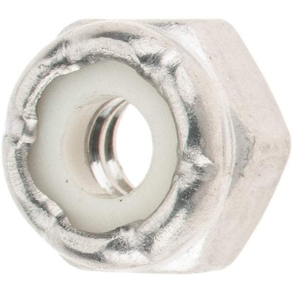 Value Collection - #10-24 UNC 316 Hex Lock Nut with Nylon Insert - 1/4" High - Eagle Tool & Supply