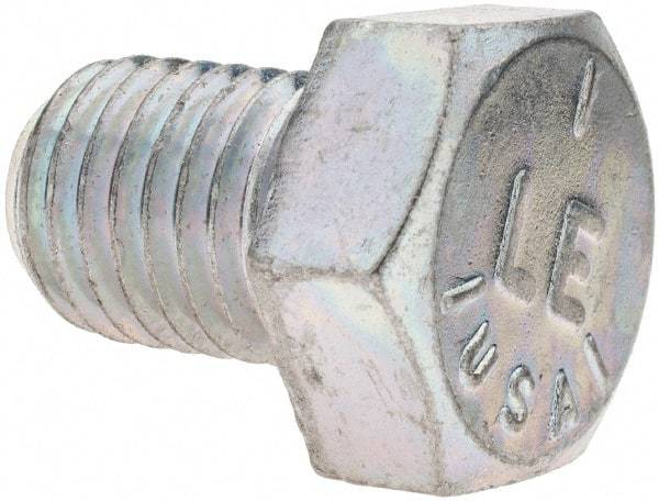 Value Collection - 3/4-10 UNC, 1" Length Under Head Hex Head Cap Screw - Fully Threaded, Grade 5 Steel, Zinc-Plated Finish, 1-1/8" Hex - Eagle Tool & Supply