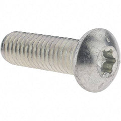 Value Collection - 3/8-16 UNC, 1-1/4" Length Under Head Slotted Drive Machine Screw - Truss Head, Grade J82 Steel, Zinc-Plated Finish, Without Washer - Eagle Tool & Supply