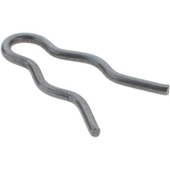 Value Collection - 3/8" Groove, 1" Long, Plain Spring Steel Hair Pin Clip - 11/32" Clip Diam, 1/16" Shaft Diam, Grade 2 - Eagle Tool & Supply