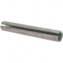 Value Collection - 7/16" Diam x 3" Long Slotted Spring Pin - Grade 1070-1090 Alloy Steel, Black Oxide Finish - Eagle Tool & Supply