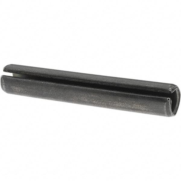 Value Collection - 1/2" Diam x 3" Long Slotted Spring Pin - Grade 1070-1090 Alloy Steel, Black Oxide Finish - Eagle Tool & Supply