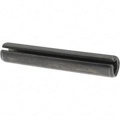 Value Collection - 1/2" Diam x 3" Long Slotted Spring Pin - Grade 1070-1090 Alloy Steel, Black Oxide Finish - Eagle Tool & Supply