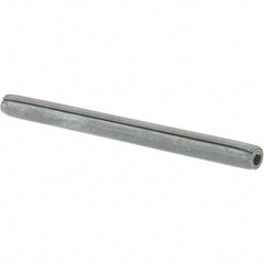 Value Collection - 3/16" Diam x 2-1/2" Long Coiled Spring Pin - Grade 1070-1090 Alloy Steel, Black Oxide Finish - Eagle Tool & Supply