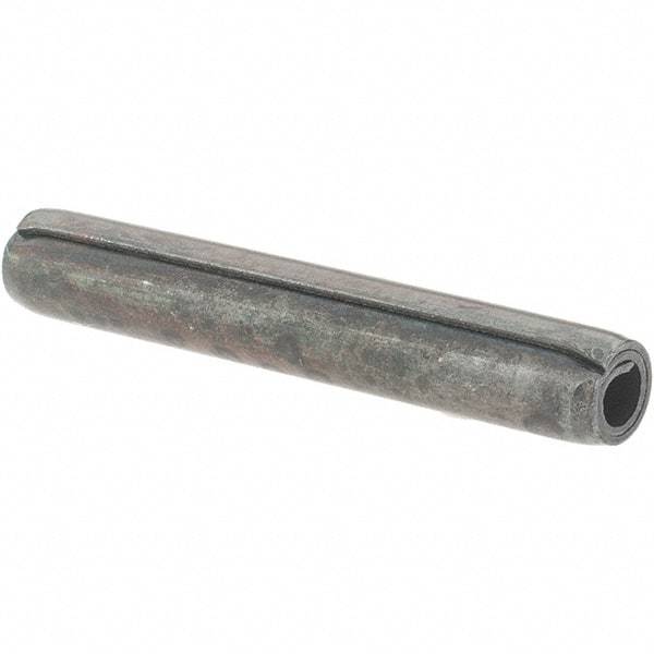 Value Collection - 3/16" Diam x 1-1/4" Long Coiled Spring Pin - Grade 1070-1090 Alloy Steel, Black Oxide Finish - Eagle Tool & Supply