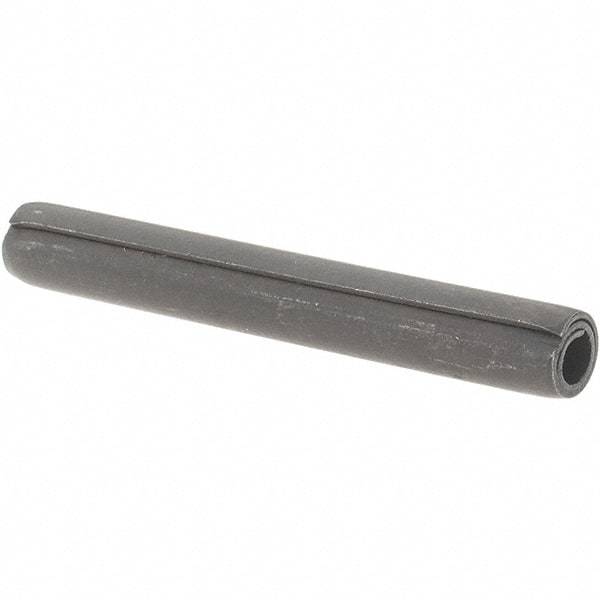 Value Collection - 7/32" Diam x 1-3/4" Long Coiled Spring Pin - Grade 1070-1090 Alloy Steel, Black Oxide Finish - Eagle Tool & Supply
