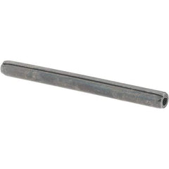 Value Collection - 1/8" Diam x 1-1/2" Long Coiled Spring Pin - Grade 1070-1090 Alloy Steel, Black Oxide Finish - Eagle Tool & Supply