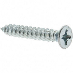 Value Collection - #12 Flat Head Phillips Sheet Metal Screw - Steel, 1-1/2" OAL, Grade 2 - Eagle Tool & Supply