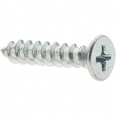 Value Collection - #10 Flat Head Phillips Sheet Metal Screw - Steel, 1" OAL, Grade 2 - Eagle Tool & Supply