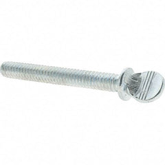 Value Collection - 1/4-20 Oval Shoulder Grade 2 Steel Thumb Screw - 2" OAL, Zinc-Plated Finish - Eagle Tool & Supply