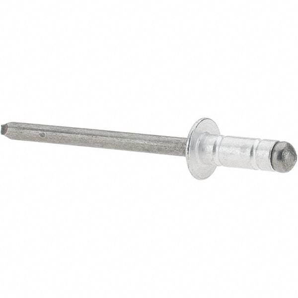 RivetKing - Dome Head Aluminum Multi Grip Blind Rivet - Steel Mandrel, 0.047" to 0.252" Grip, 0.415" Length Under Head, 5/32" Body Diam - Eagle Tool & Supply