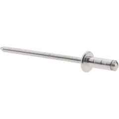 Value Collection - Dome Head Aluminum Multi Grip Blind Rivet - Steel Mandrel, 0.039" to 0.189" Grip, 0.328" Length Under Head, 1/8" Body Diam - Eagle Tool & Supply