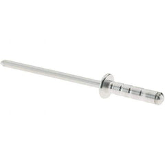 RivetKing - Dome Head Aluminum Multi Grip Blind Rivet - Steel Mandrel, 0.157" to 0.315" Grip, 0.468" Length Under Head, 1/8" Body Diam - Eagle Tool & Supply