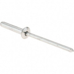 RivetKing - Size 4-8 Dome Head Aluminum Open End Blind Rivet - Aluminum Mandrel, 3/8" to 1/2" Grip, 1/8" Body Diam - Eagle Tool & Supply