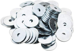Value Collection - 1/4" Screw, Steel Fender Flat Washer - 9/32" ID x 1-1/8" OD, 1/16" Thick, Zinc-Plated Finish - Eagle Tool & Supply