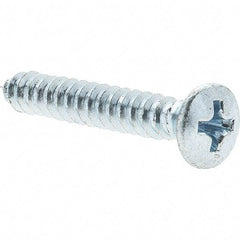 Value Collection - #10 Oval Head Phillips Sheet Metal Screw - Steel, 1-1/4" OAL, AISI 1016, ANSI/ASME B18.6.4, ASME B18.6.3 & SAE J933, Grade 1016-1024 - Eagle Tool & Supply
