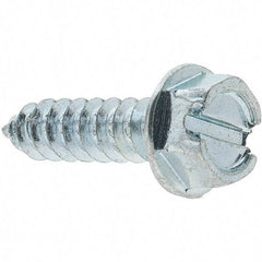 Value Collection - 5/16" Hex Washer Head Slotted Sheet Metal Screw - Steel, 1-1/4" Length Under Head, Grade 2 - Eagle Tool & Supply