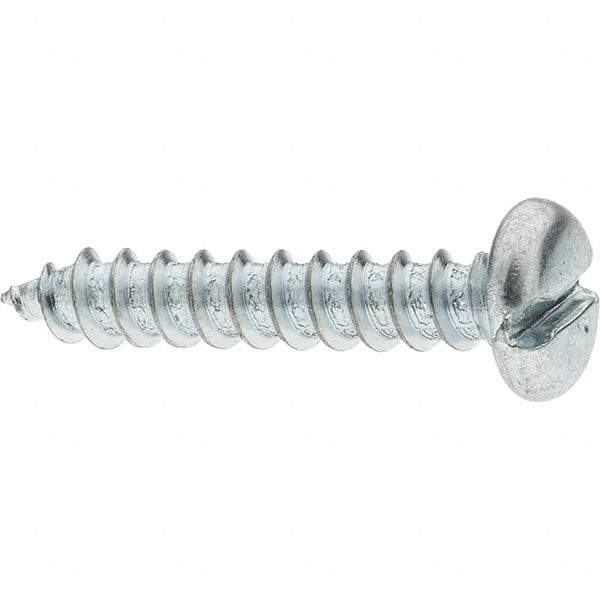 Value Collection - #14 Pan Head Slotted Sheet Metal Screw - Steel, 1-1/4" Length Under Head, Grade 2 - Eagle Tool & Supply