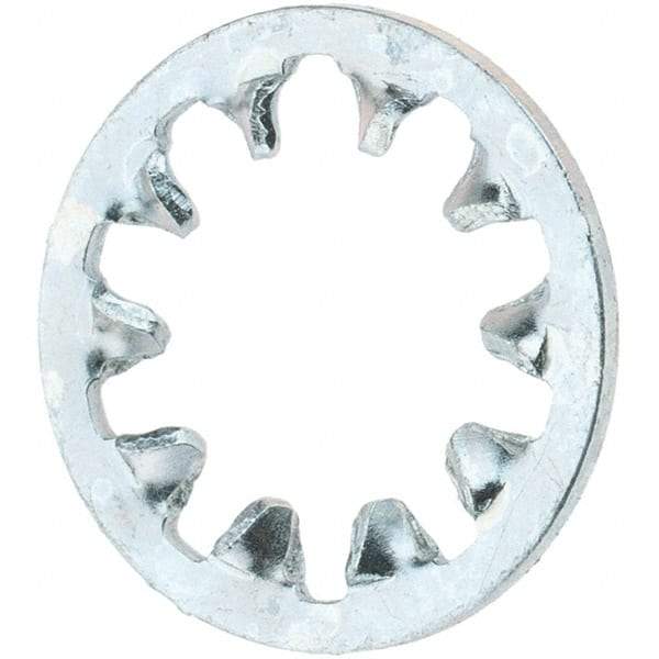 Value Collection - 1/4" Screw, Steel Internal Tooth Lock Washer - Zinc-Plated, Grade 2 - Eagle Tool & Supply