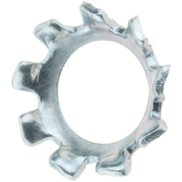 Value Collection - #10 Screw, Steel Countersunk External Tooth Lock Washer - Zinc-Plated, Grade 2 - Eagle Tool & Supply