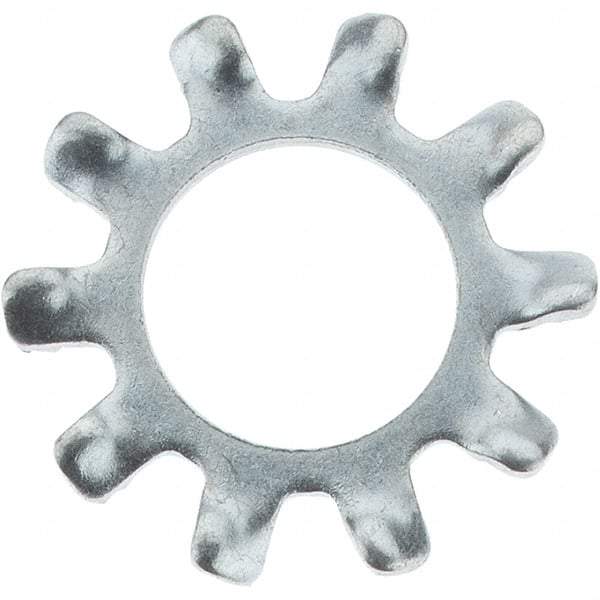 Value Collection - 1/4" Screw, Steel External Tooth Lock Washer - Zinc-Plated, Grade 2 - Eagle Tool & Supply