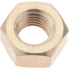 Value Collection - 5/16-24 UNF Brass Right Hand Hex Nut - 1/2" Across Flats, 17/64" High - Eagle Tool & Supply