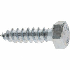 Value Collection - 5/16 Screw, 1-1/4" Length Under Head, Steel, Hex Head Lag Screw - Zinc-Plated, Grade 2 - Eagle Tool & Supply