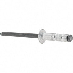 RivetKing - Dome Head Aluminum Open End Blind Rivet - Steel Mandrel, 0.252" to 0.504" Grip, 0.731" Length Under Head, 3/16" Body Diam - Eagle Tool & Supply