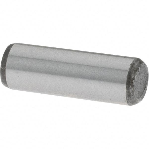 Value Collection - 1/4" Diam x 3/4" Pin Length Grade 8 Alloy Steel Standard Dowel Pin - C 50-58 Hardness, 12,800 Lb Breaking Strength, 1 Beveled & 1 Rounded End - Eagle Tool & Supply