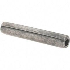 Value Collection - 7/32" Diam x 1-3/8" Long Coiled Spring Pin - Grade 1070-1090 Alloy Steel, Uncoated - Eagle Tool & Supply