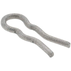 Value Collection - 3/32" Groove, 23/64" Long, Plain Spring Steel Hair Pin Clip - 1/16" Clip Diam, 0.026" Shaft Diam, Grade 2 - Eagle Tool & Supply