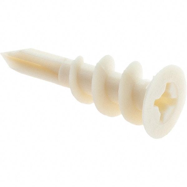 Value Collection - 3/8 to 5/8" Thick, Self Drilling Drywall & Hollow Wall Anchor - Nylon, Use with Wallboard - Eagle Tool & Supply