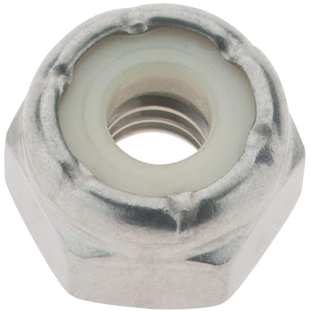 Value Collection - #12-24 UNC 18-8 Hex Lock Nut with Nylon Insert - 9/32" High - Eagle Tool & Supply