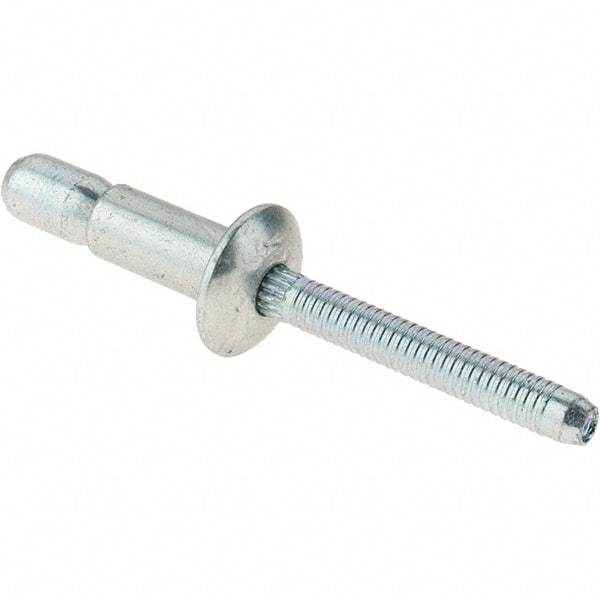 Value Collection - Protruding Head Steel Structural Blind Rivet - Steel Mandrel, 0.08" to 3/8" Grip, 0.53" Head Diam, 0.261" to 0.272" Hole Diam, 0.56" Length Under Head, 1/4" Body Diam - Eagle Tool & Supply