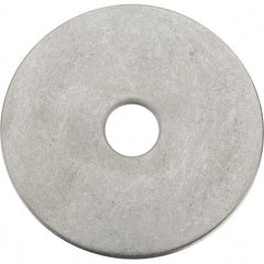 Value Collection - 3/8" Screw, Grade 18-8 Stainless Steel Fender Flat Washer - 25/64" ID x 2" OD - Eagle Tool & Supply