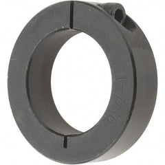 Value Collection - 1-7/16" Bore, Steel, One Piece Clamp Collar - 2-1/4" Outside Diam, 9/16" Wide - Eagle Tool & Supply