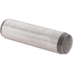 Value Collection - 10mm Diam x 36mm Pin Length Alloy Steel Dowel Pin - 1 Rounded & 1 Threaded End - Eagle Tool & Supply