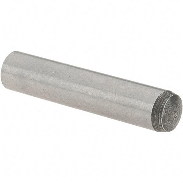 Value Collection - 6mm Diam x 30mm Pin Length Grade 8 Alloy Steel Precision Dowel Pin - Bright Finish, 1 Rounded End - Eagle Tool & Supply