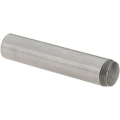 Value Collection - 6mm Diam x 30mm Pin Length Grade 8 Alloy Steel Precision Dowel Pin - Bright Finish, 1 Rounded End - Eagle Tool & Supply