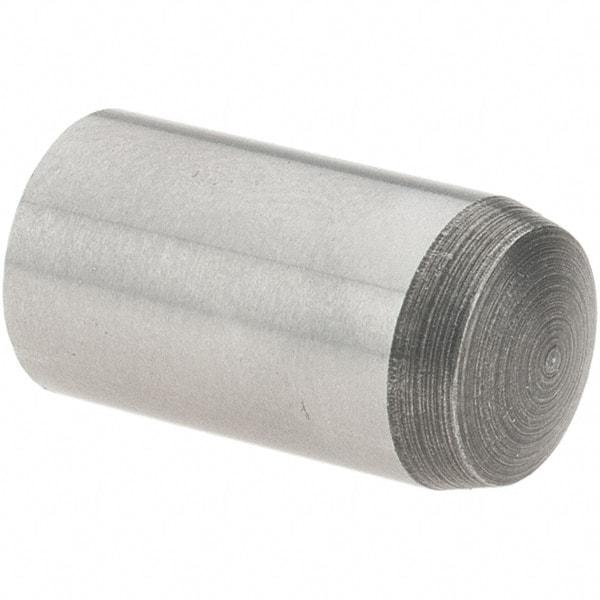 Value Collection - 8mm Diam x 16mm Pin Length Grade 8 Alloy Steel Precision Dowel Pin - Bright Finish, 1 Rounded End - Eagle Tool & Supply