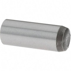 Value Collection - 6mm Diam x 16mm Pin Length Grade 8 Alloy Steel Precision Dowel Pin - Bright Finish, 1 Rounded End - Eagle Tool & Supply