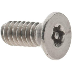 Value Collection - #10-24 UNC Pin In Torx Drive, Flat Screw - Grade 18-8 Stainless Steel, Uncoated, 1/2" OAL - Eagle Tool & Supply
