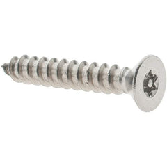 Value Collection - #8 Flat Head Torx Sheet Metal Screw - Stainless Steel, 1" OAL, Grade 18-8, T15 Drive - Eagle Tool & Supply