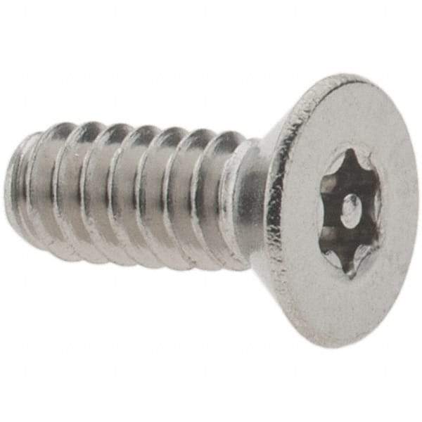 Value Collection - #6-32 UNC Pin In Torx Drive, Flat Screw - Grade 18-8 Stainless Steel, Uncoated, 3/8" OAL - Eagle Tool & Supply