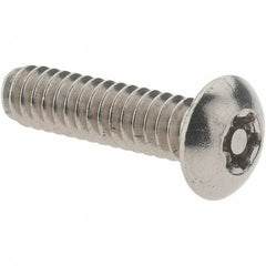Value Collection - #10-24 UNC Pin In Torx Drive, Button Screw - Grade 18-8 Stainless Steel, Uncoated, 3/4" Length Under Head - Eagle Tool & Supply