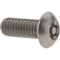 Value Collection - #10-32 UNF Pin In Torx Drive, Button Screw - Grade 18-8 Stainless Steel, Uncoated, 1/2" Length Under Head - Eagle Tool & Supply